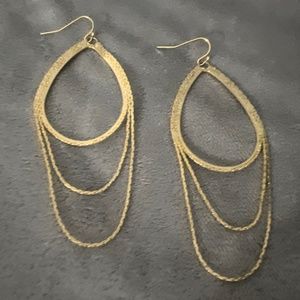 Gold chandelier earrings